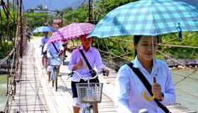 Muang Xay local students, Laos